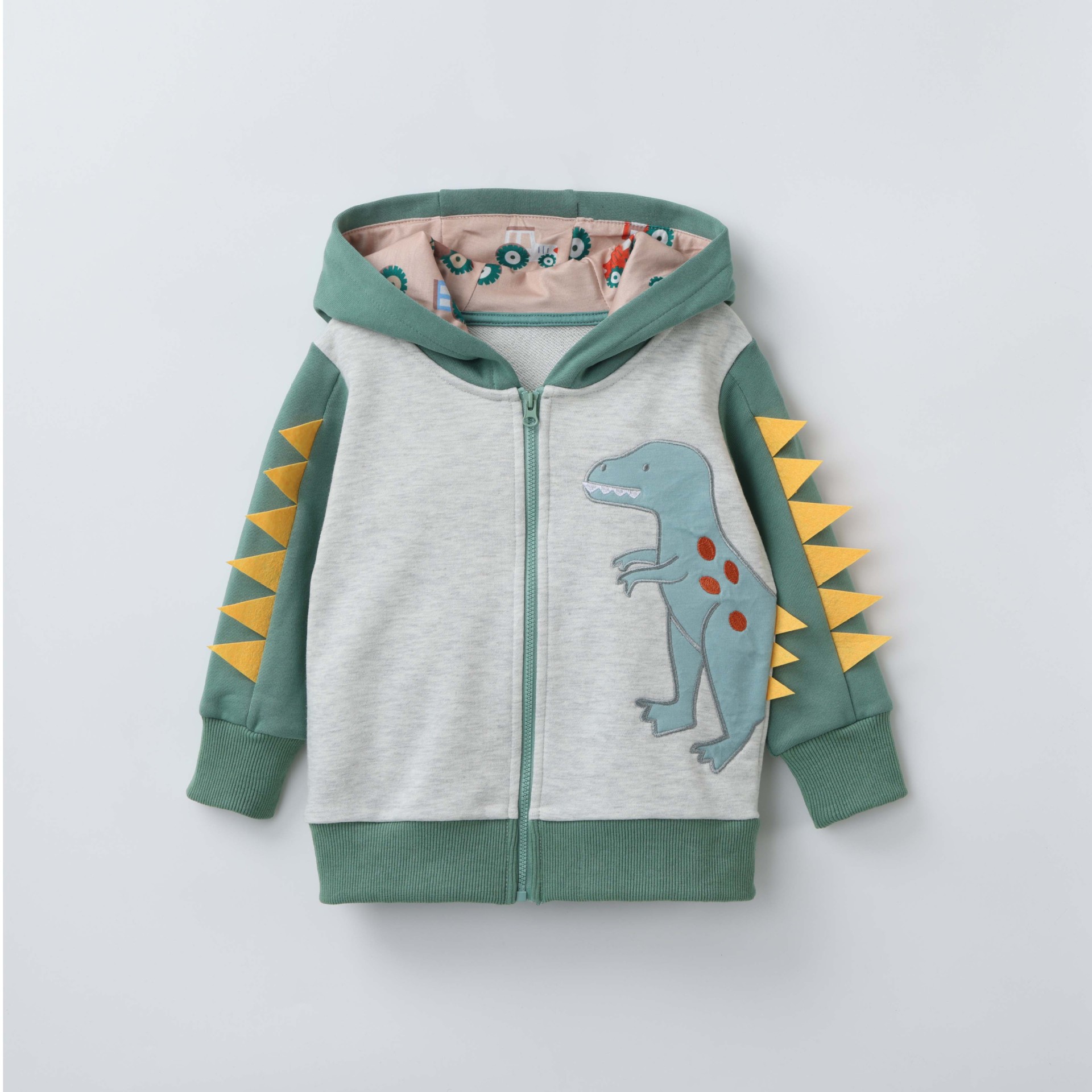 1 Kids Dinosaur Hooded Jacket | Toddler Zip-Up Hoodie | Cute 3D Dinosaur Design | Soft & Comfortable | Casual Outerwear - Image 1